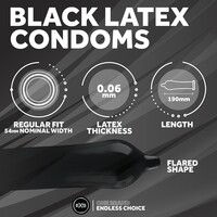 Black Latex condooms