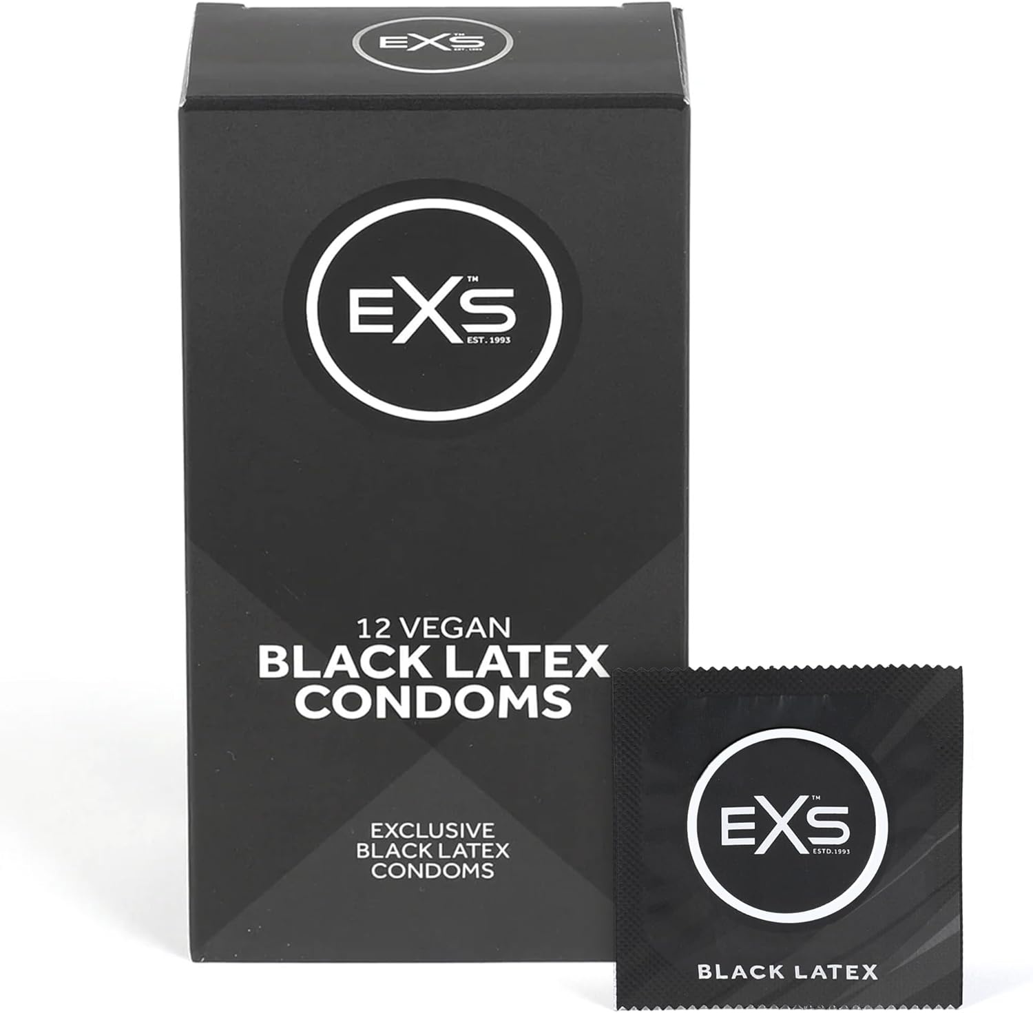 EXS Black Latex Condooms 12 stuks afbeelding 1