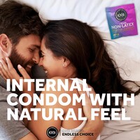 Vrouwencondoom met beenbandjes