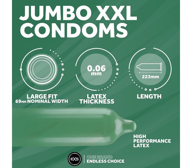 Jumbo XL condooms (69mm)