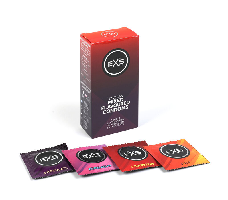 Mixed Flavoured -  condooms in de smaken cola, bubblegum, aardbei en chocolade