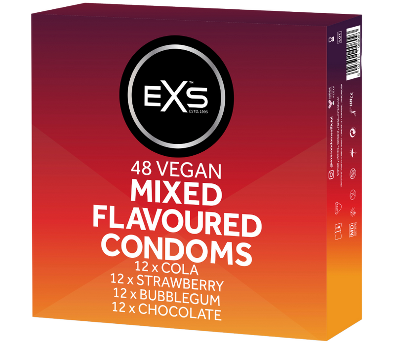 Mixed Flavoured -  condooms in de smaken cola, bubblegum, aardbei en chocolade