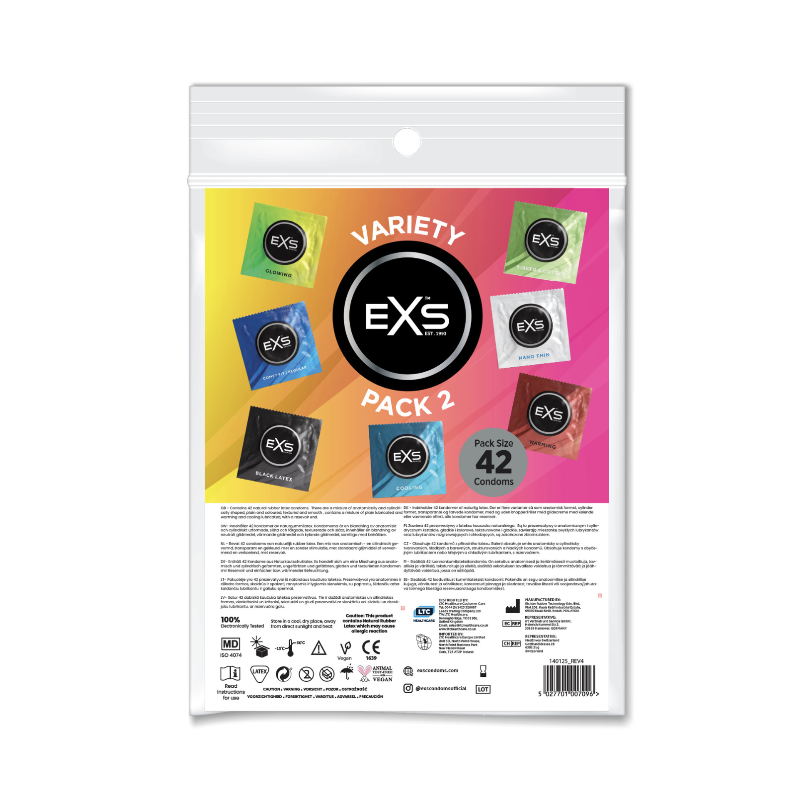 EXS Variety Pack 2 - Assortiment 42 Condooms 42 condooms afbeelding 1