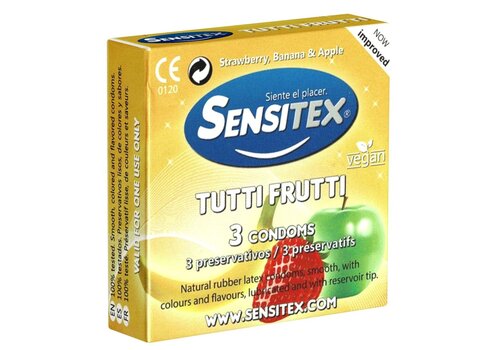 Sensitex Tutti Frutti 3 smaakcondooms