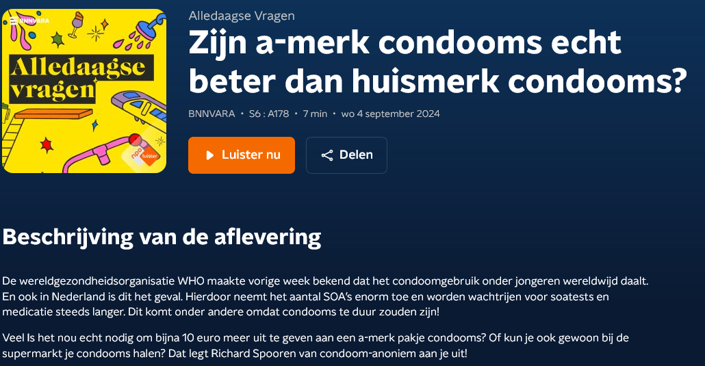 Zijn a-merk condooms echt beter dan huismerk condooms?