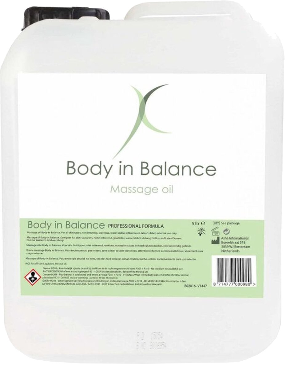 Body In Balance Professionele Massage Olie 5 liter (jerrycan) afbeelding
