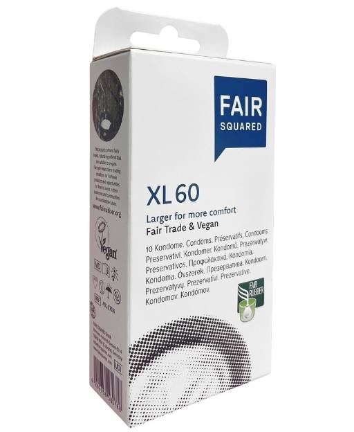 Fair Squared XL 60mm Eco Fair Trade Condooms 10 stuks