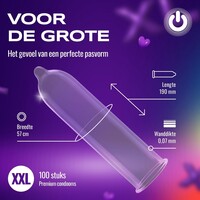Extra Large 100 bredere condooms