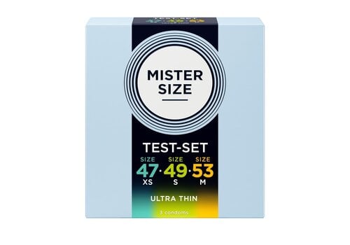 MISTER SIZE PasPakket 3 SMALLERE condooms (47-49-53)