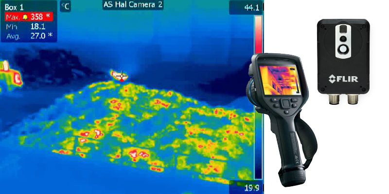 Brand- en broeidetectie met een warmtebeeldcamera