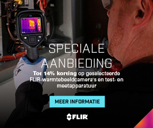 FLIR ACTIE, bespaar tot € 255,- bij aanschaf van een van de geselecteerde warmtebeeldcamera's