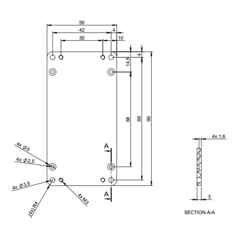 FLIR Rear mounting plate kit Ax8