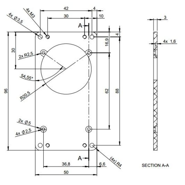 FLIR Front mounting plate kit incl. Cooling bracket