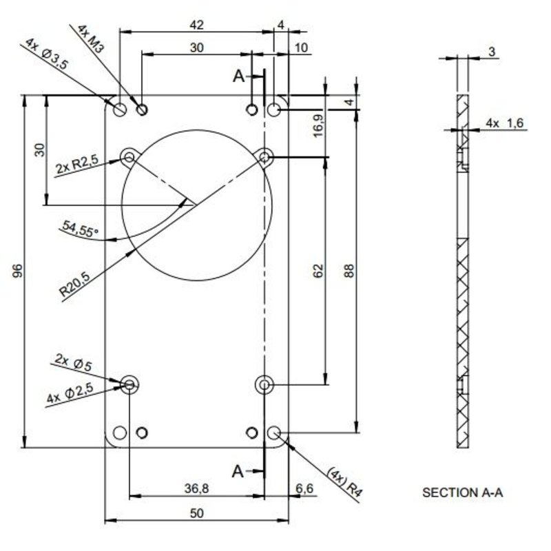 FLIR Front mounting plate kit incl. Cooling bracket