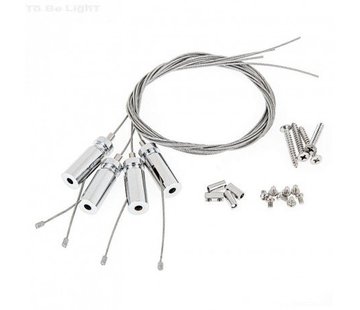 Spectrum LED paneel ophangsysteem met 4 staaldraden
