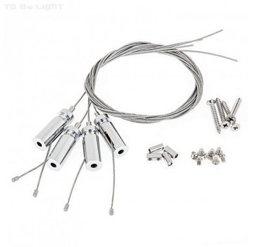 Spectrum LED paneel ophangsysteem met 4 staaldraden