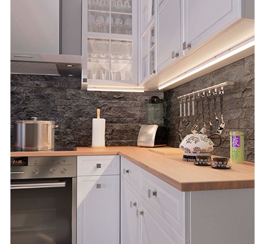 T5 LED armatuur 60cm - 8W vervangt 80W - Lichtkleur optioneel - compleet met 1.5m aansluitsnoer en aan- uitknop