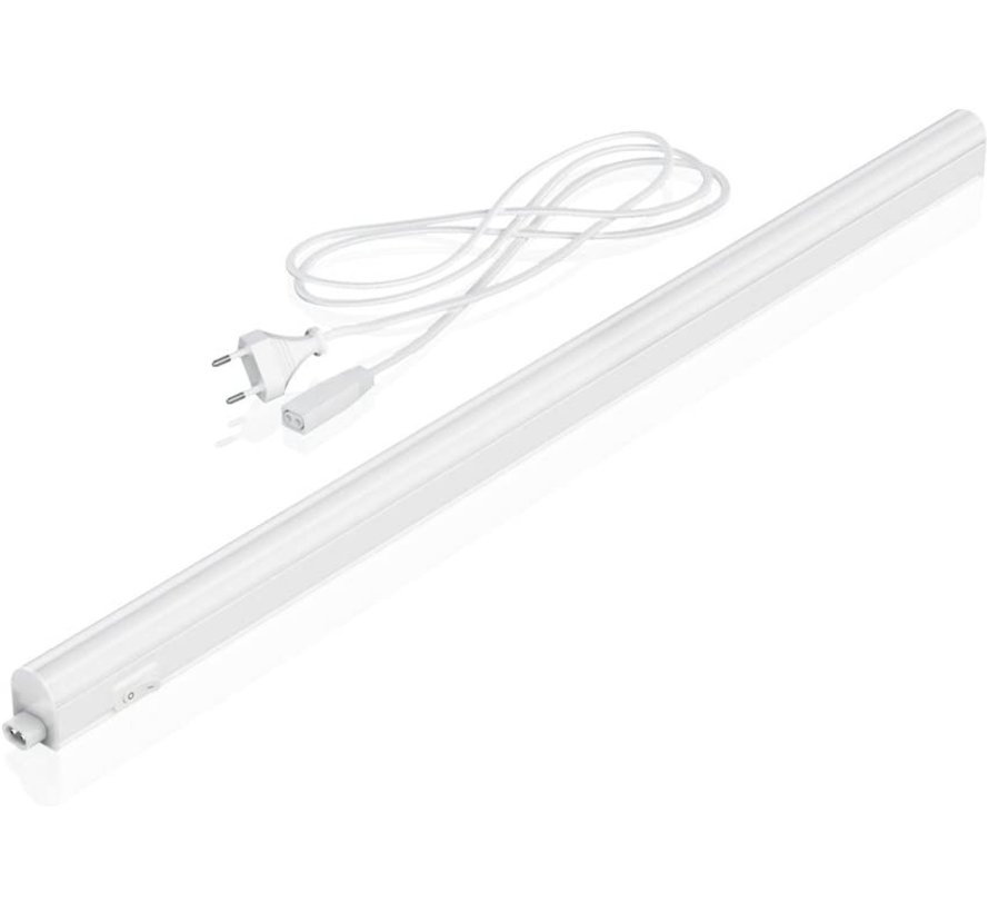 T5 LED armatuur 60cm - 8W vervangt 80W - Lichtkleur optioneel - compleet met 1.5m aansluitsnoer en aan- uitknop