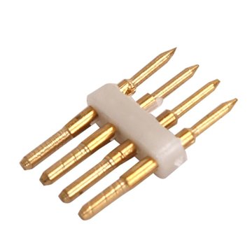 RGB LED lichtslang vier pins connector aansluiting