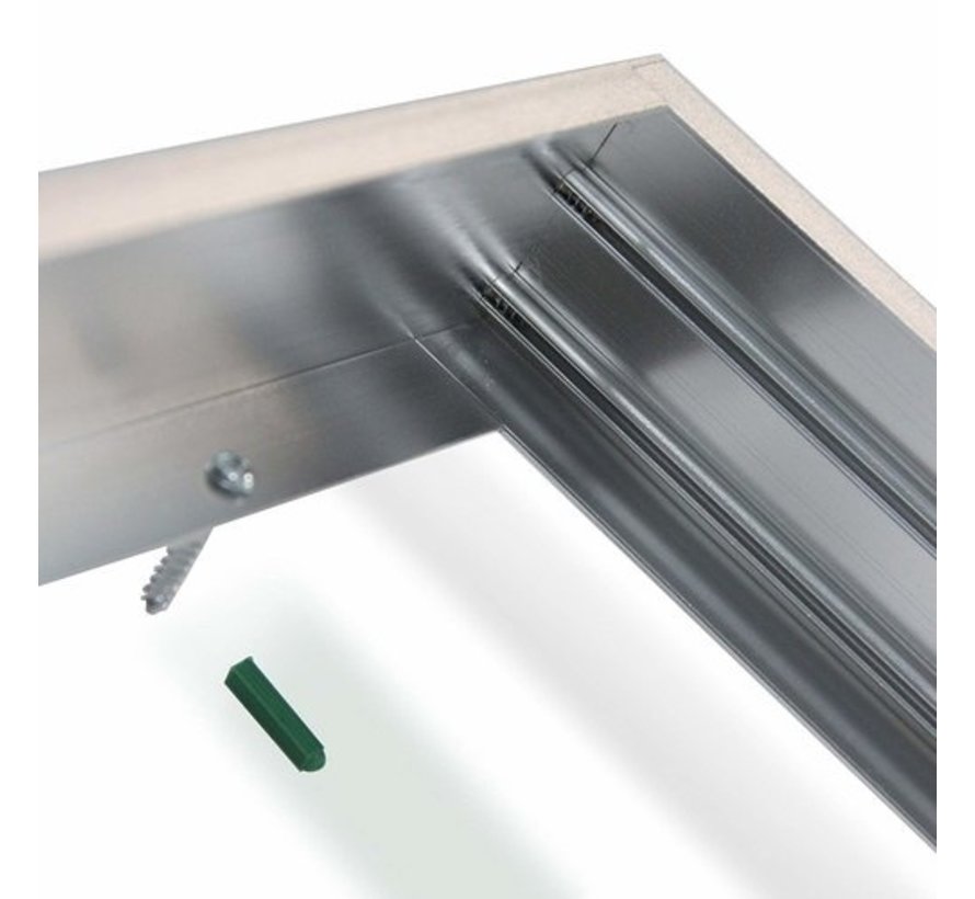 LED paneel opbouw aluminium - zilver - 120x60 frame systeem - 5cm hoog incl. schroeven