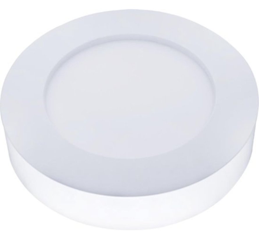 LED plafondlamp Inbouw / opbouw rond - 6W vervangt 30W - Lichtkleur optioneel - 122x34mm