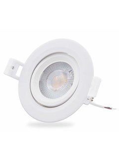 LED inbouwspot - 5W vervangt 35W - 3000K warm wit licht - Kantelbaar