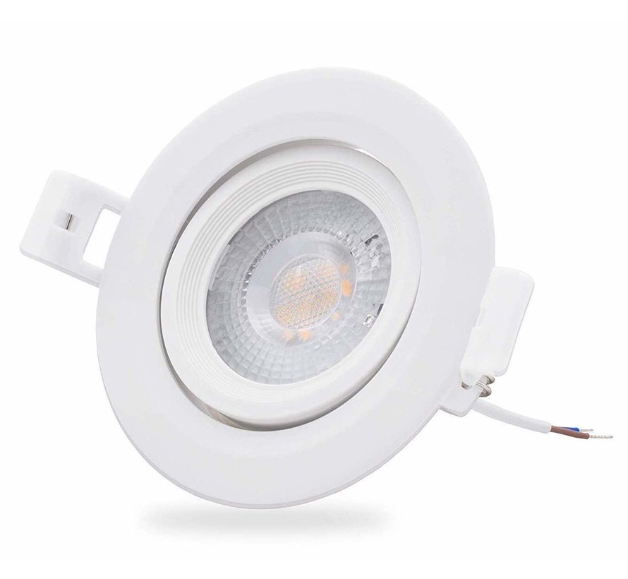 LED inbouwspot - 5W vervangt 32W - 3000K warm wit licht - Kantelbaar