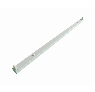 LED TL armatuur - 120cm wit aluminium  - voor een enkel LED TL buis