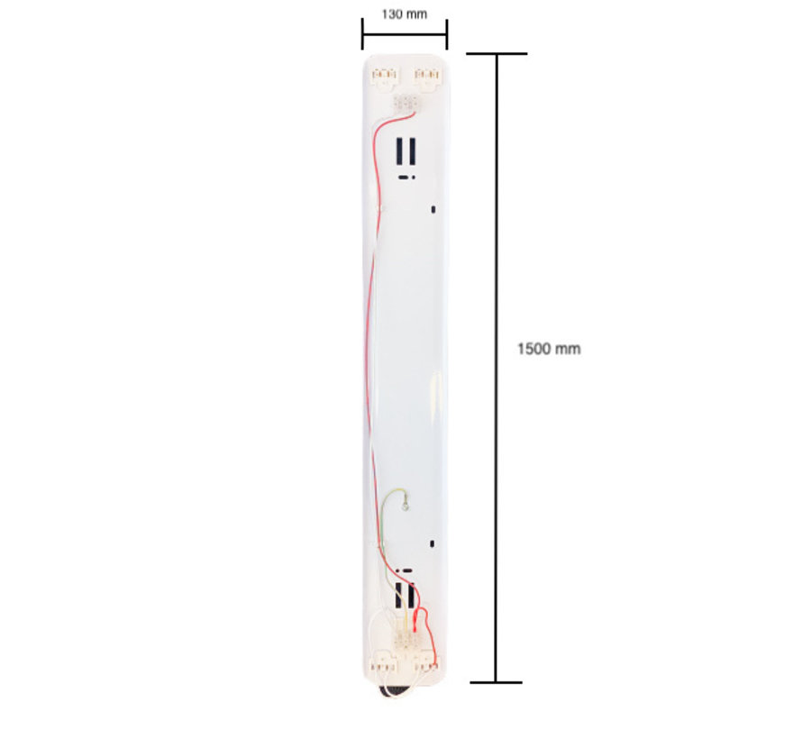LED TL buis armatuur - 150cm - Waterdicht IP65 - voor dubbele LED TL buis