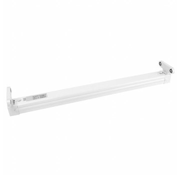 LED TL armatuur - 60cm wit aluminium - voor een dubbele LED TL buis