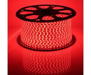 Cadeau eetpatroon goedkeuren LED lichtslang plat - Rood licht - 50 meter - Incl. aansluitsnoer -  Ledpanelendiscounter.nl
