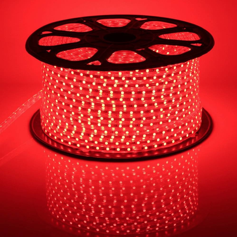Cadeau eetpatroon goedkeuren LED lichtslang plat - Rood licht - 50 meter - Incl. aansluitsnoer -  Ledpanelendiscounter.nl
