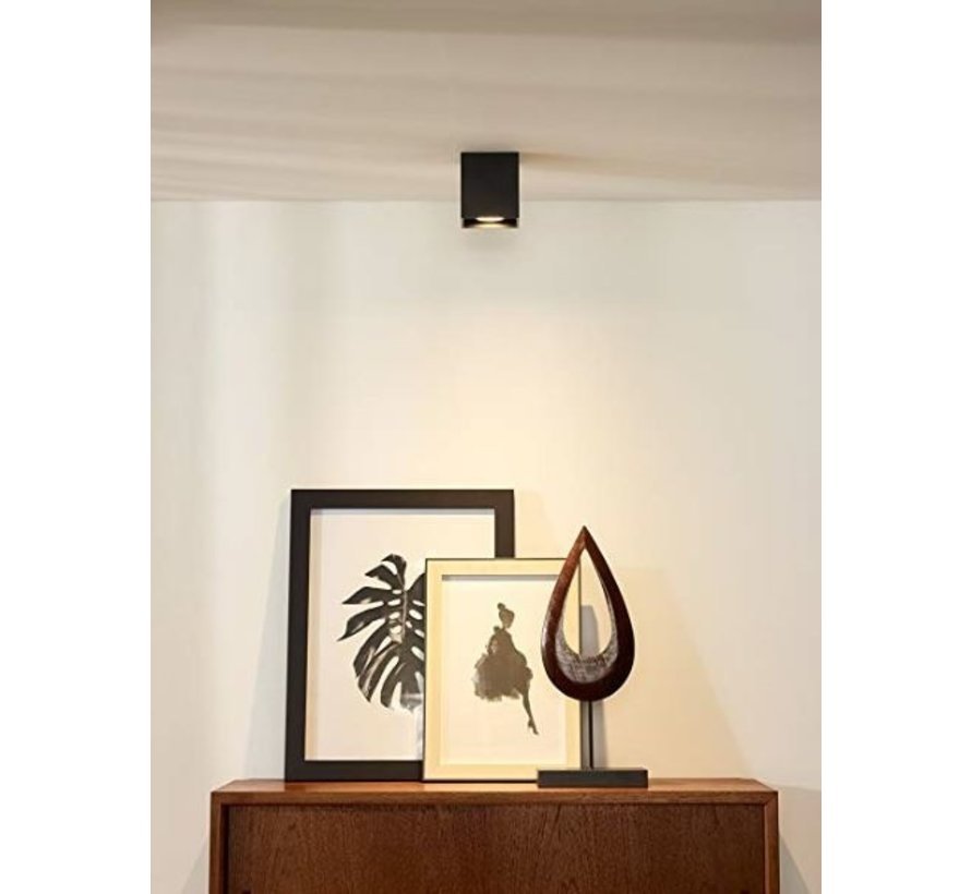 LED Plafondspot - Zwart - Cube Vierkant - GU10 fitting - Kantelbaar - excl. LED spot