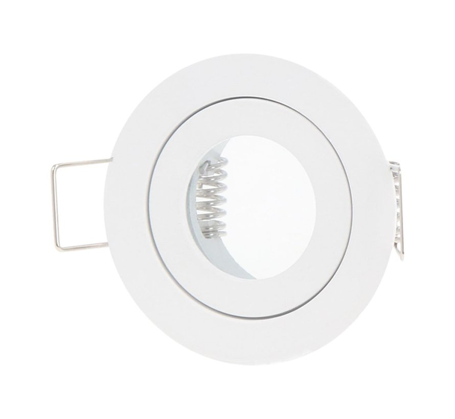 GU11 / MR11 - 35mm Inbouwspot wit rond - Waterdicht IP44 - zaagmaat 45mm - buitenmaat 55mm