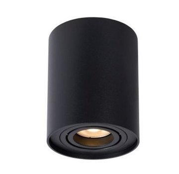 LED Plafondspot - Zwart - Tube Rond - GU10 fitting - Kantelbaar - Excl. LED spot