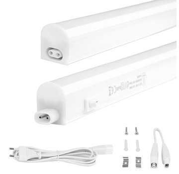 T5 LED armatuur 120cm - 14W vervangt 140W - 3000K warm wit licht (830) - compleet met 1.5m aansluitsnoer en aan- uitknop
