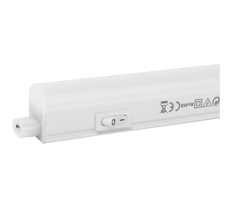 T5 LED armatuur 120cm - 14W vervangt 140W - 3000K warm wit licht (830) - compleet met 1.5m aansluitsnoer en aan- uitknop