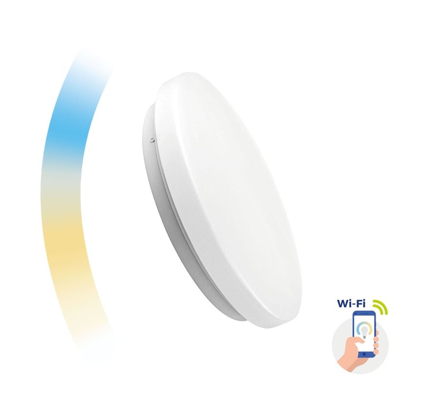 WiFi LED plafondlamp 50cm diameter - 36W Regelbaar 2700K tot 6500K - Bediening met de App