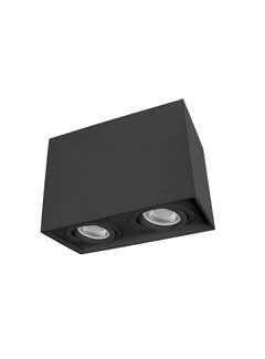 LED Plafondspot - Zwart - Cube - GU10 fitting - Dubbel Kantelbaar