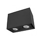 LED Plafondspot - Zwart - Cube - GU10 fitting - Dubbel Kantelbaar