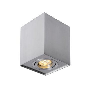 LED Plafondspot - Zilver Aluminium - Cube Vierkant -  met GU10 fitting - kantelbaar - excl. LED spot