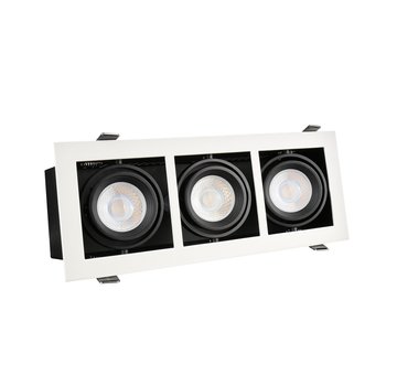 LED inbouwspot armatuur Modern - Rechthoekig met 3 GU10 aansluiting