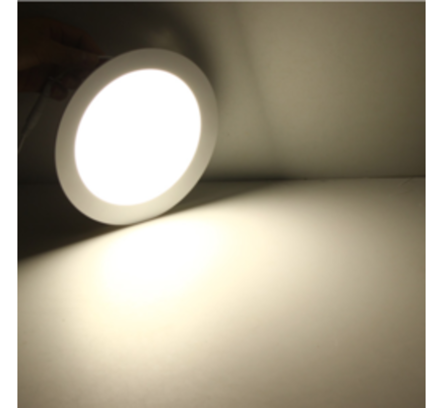 LED inbouwspot rond - 6W vervangt 40W - inbouwmaat 118x14mm - Lichtkleur optioneel