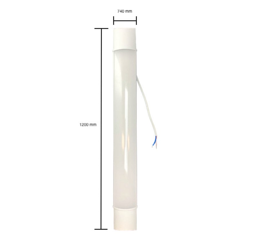 LED Batten - 120cm - 28W 114lm p/w - 3000K 830