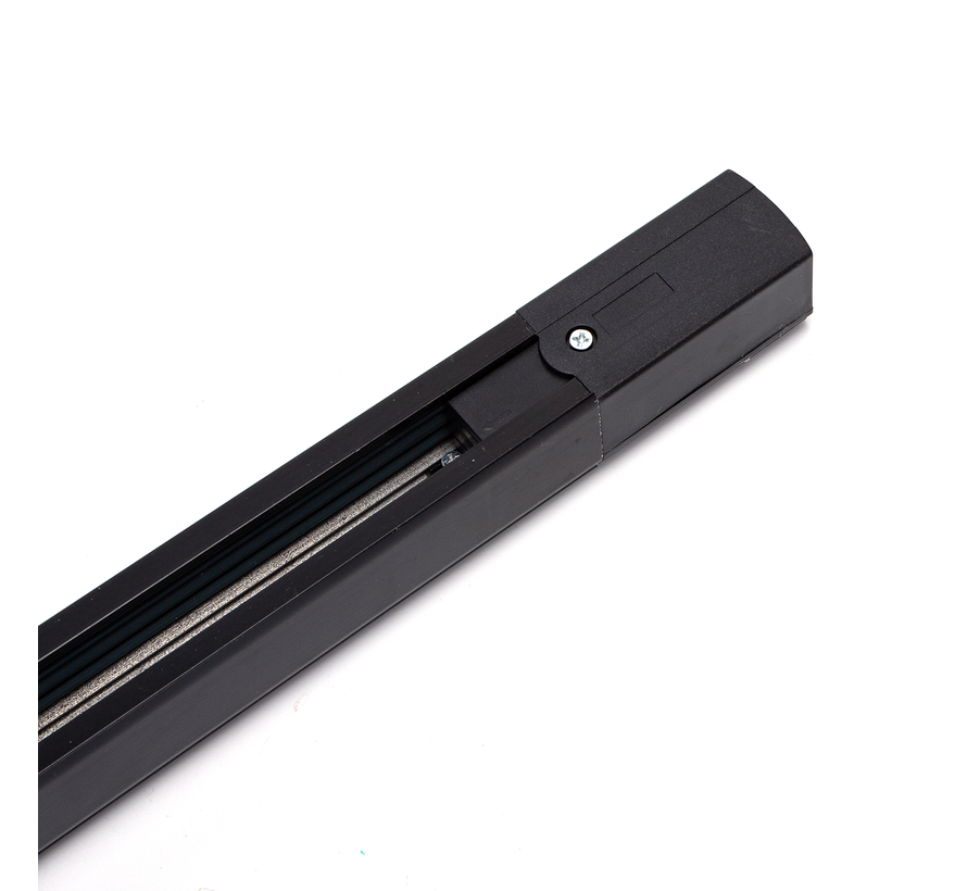 LED Spot Rail Zwart - Universeel 3-Phase - 2 meter excl. begin en eindstuk