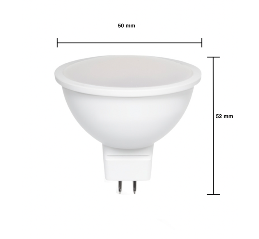 LED spot GU5.3 - MR16 LED - 6W vervangt 40W - 3000K warm wit licht