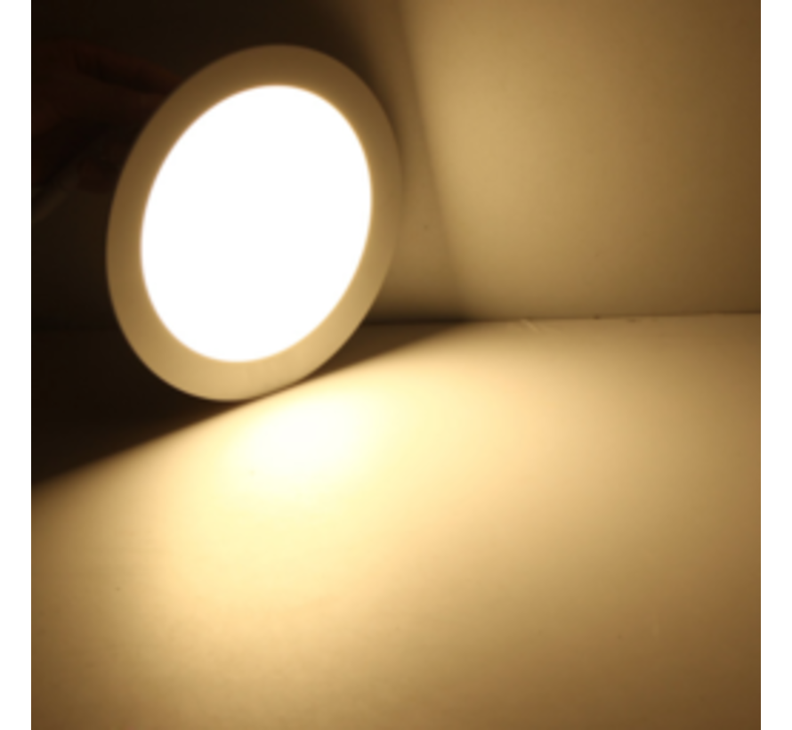 LED inbouwspot rond - 16W vervangt 110W - inbouwmaat 150x32mm - 3000K warm wit licht