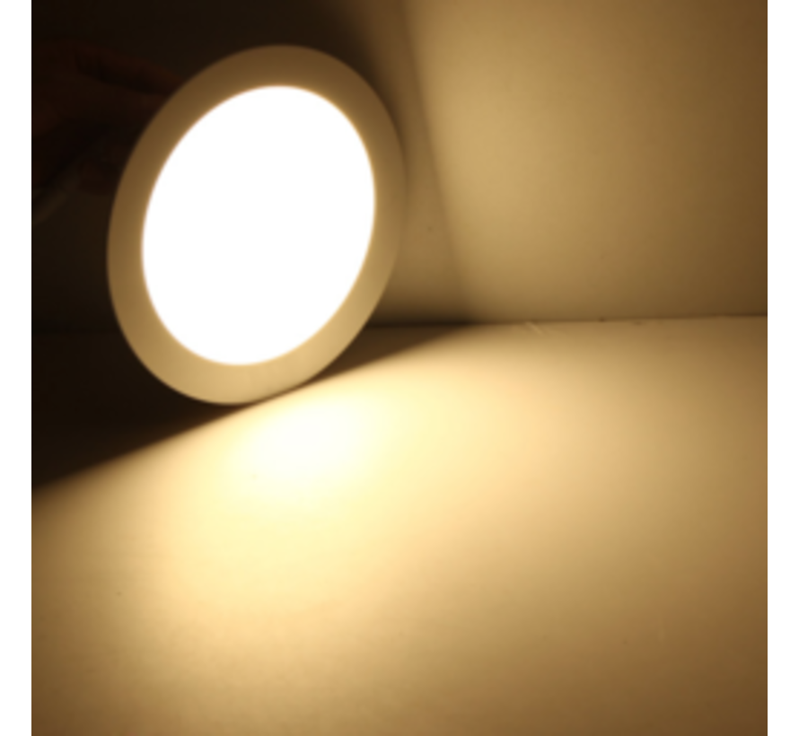 LED inbouwspot vierkant - 18W vervangt 150W - inbouwmaat 200x200mm - 3000K warm wit licht