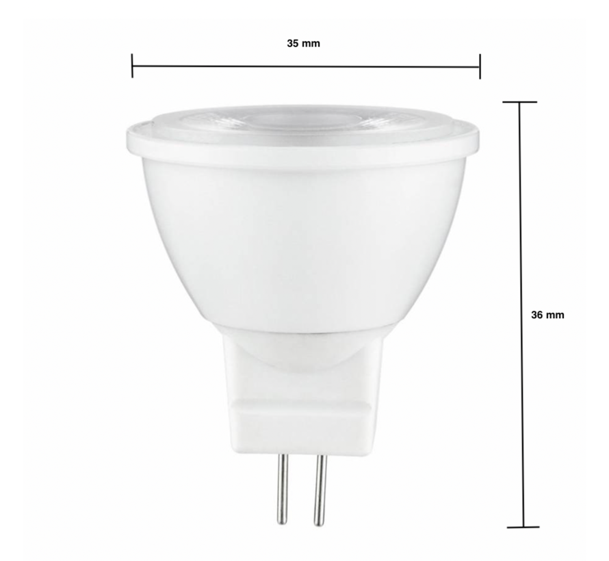 LED spot GU4 - MR11 LED - 3W vervangt 25W - 2700K warm wit licht