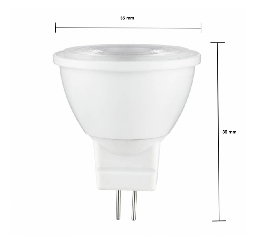 LED spot GU4 - MR11 LED - 3W vervangt 25W - 6000K daglicht wit